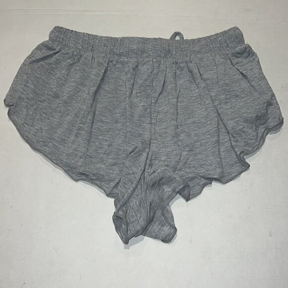 FREE People The Essential Heather Grey Ruffled Lounge Shorts Size XS - Picture 13 of 15